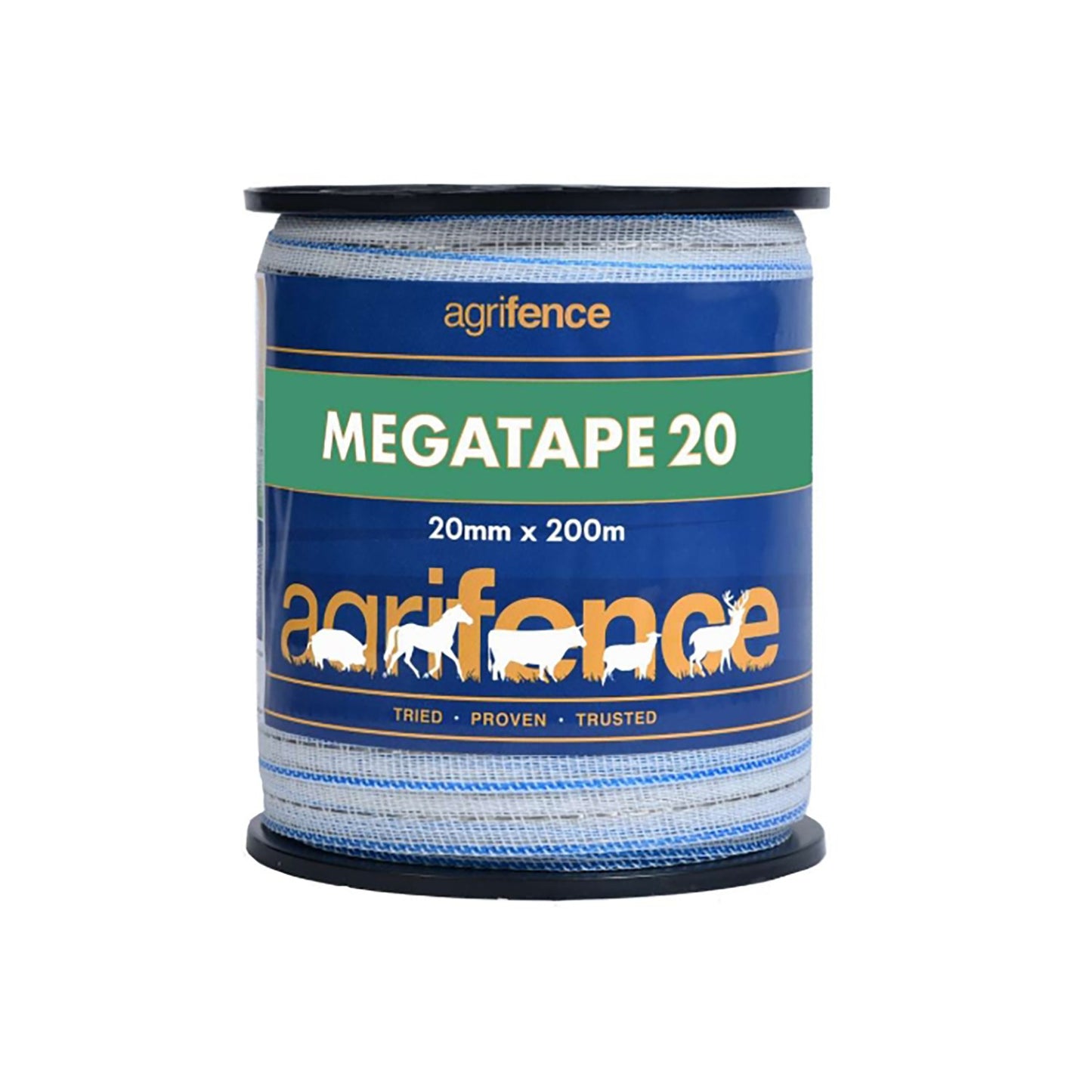 Agrifence Megatape Reinforced Tape White - 20 Mm x 200 M