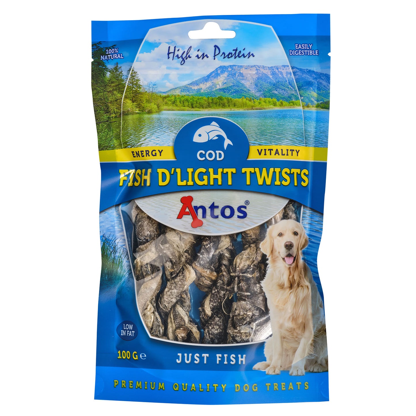 Antos Fish D'Light Cod Twists - 100 Gm