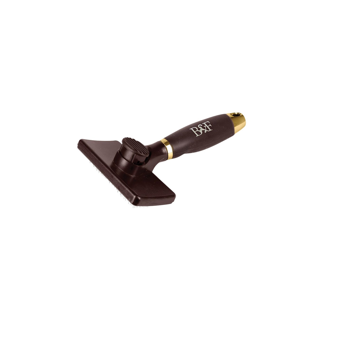 Benji & Flo Gel Handle Slicker Brush Brown/Gold