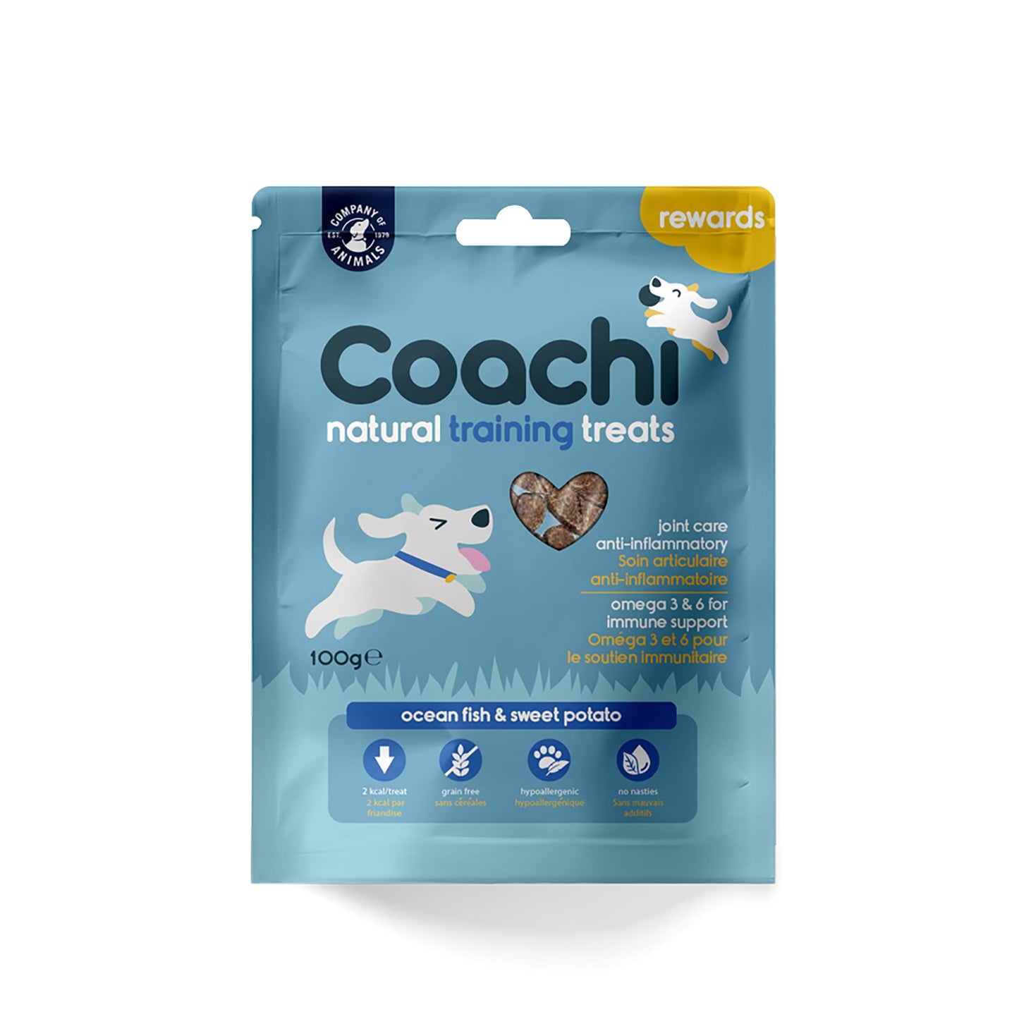 Coachi Natural Training Treats Ocean Fish & Sweet Potato - 100 Gm