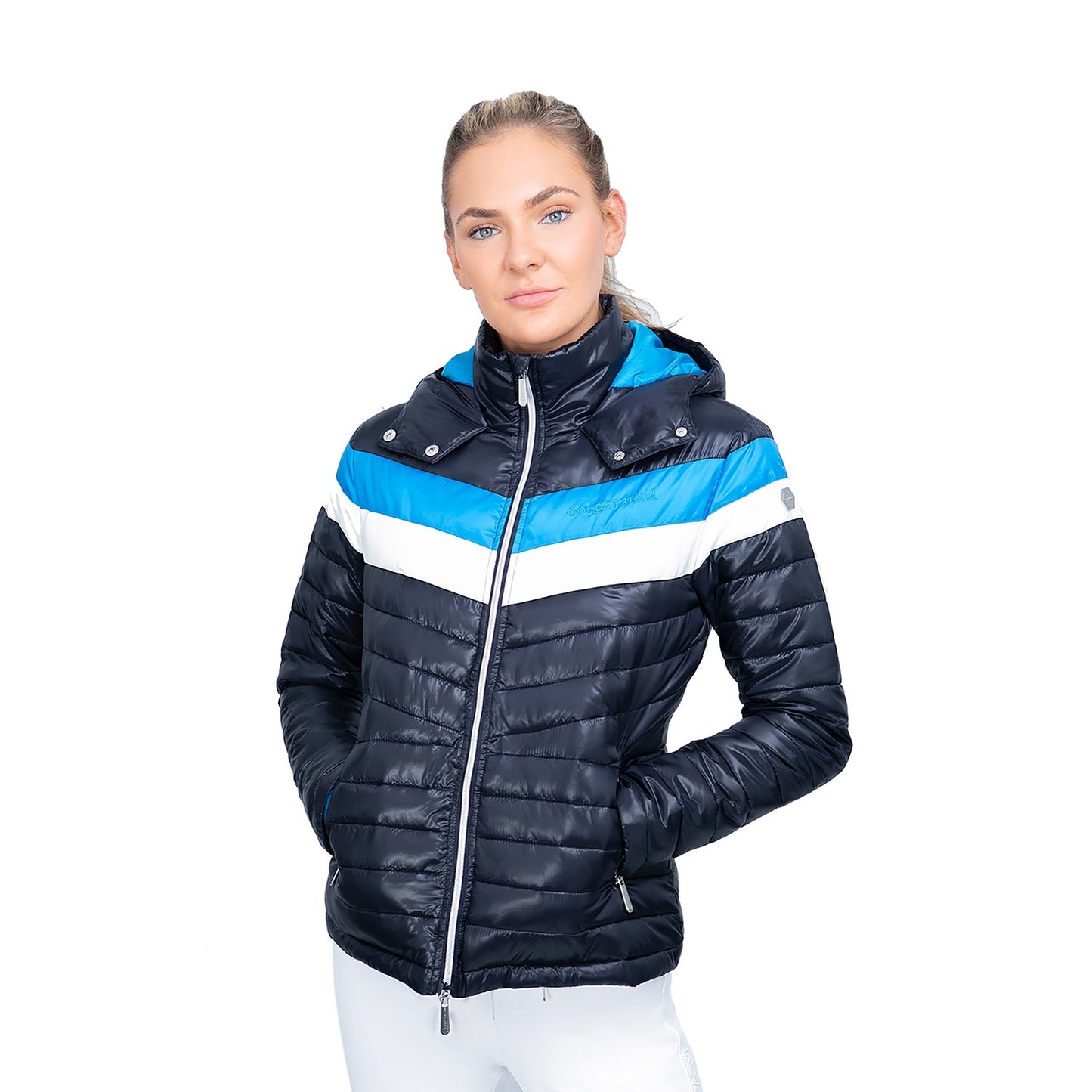Coldstream Southdean Quilted Jacket Navy/White/Blue - Xlarge