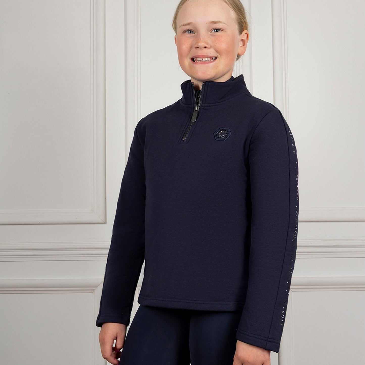 Coldstream Next Generation Cairncross Quarter Zip Navy - 5/6 Years