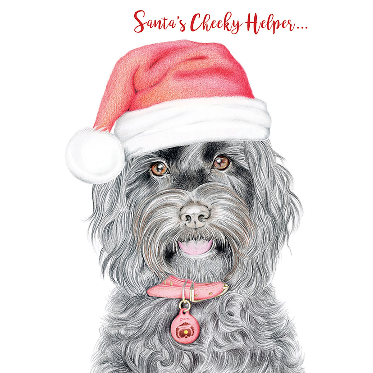 Deckled Edge Christmas Santa's Cheeky Helper