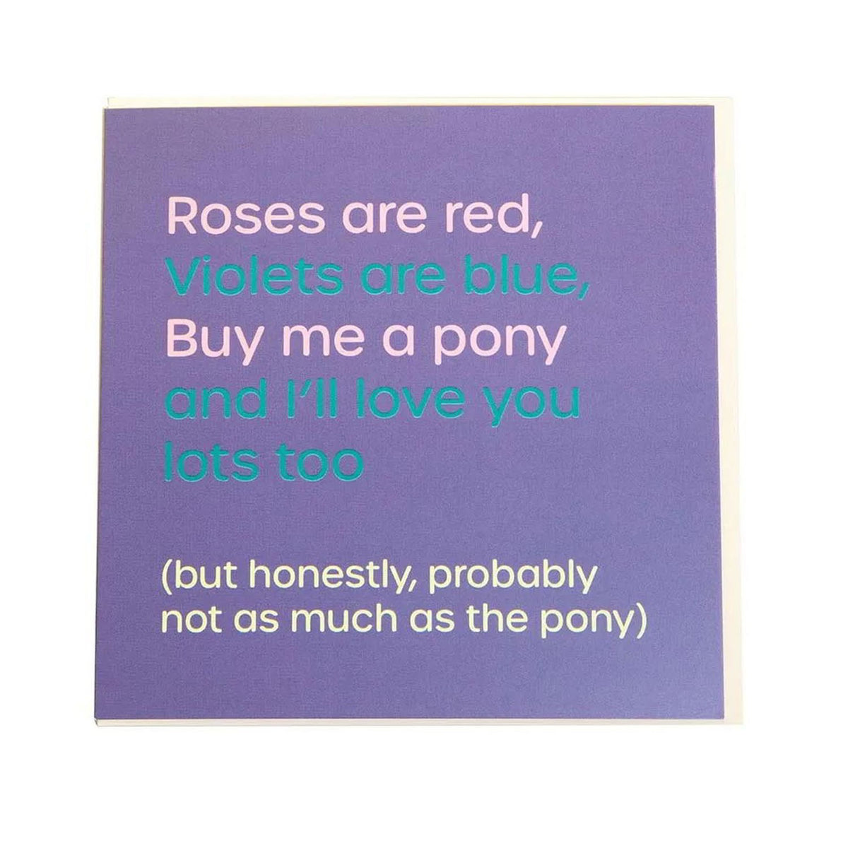 Gubblecote Humourous Greetings Card Roses Are Red