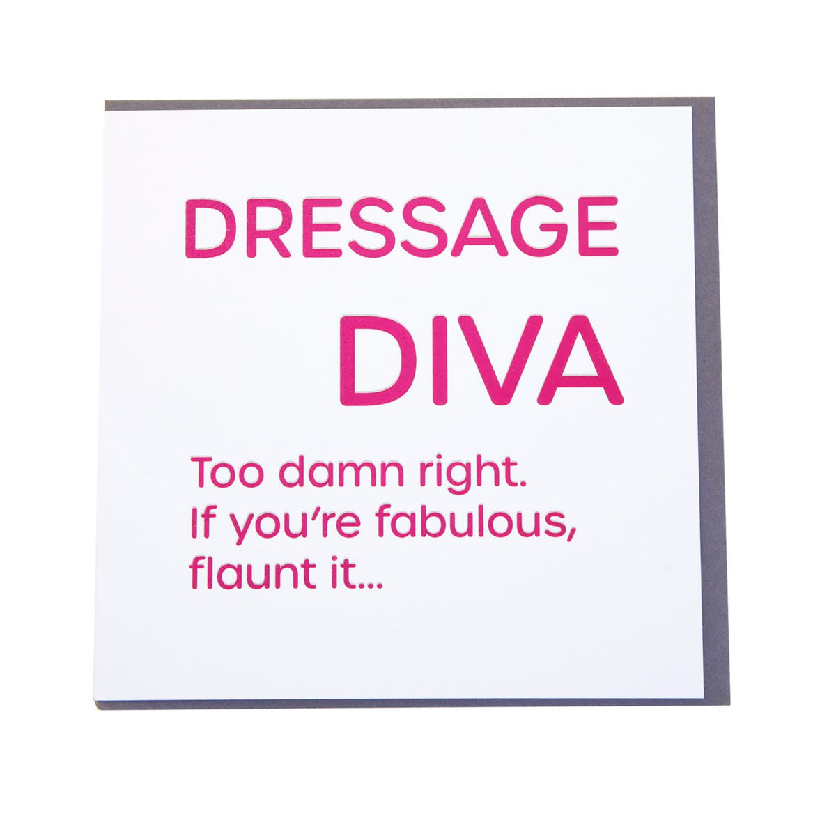 Gubblecote Foiled Greetings Card Dressage Diva