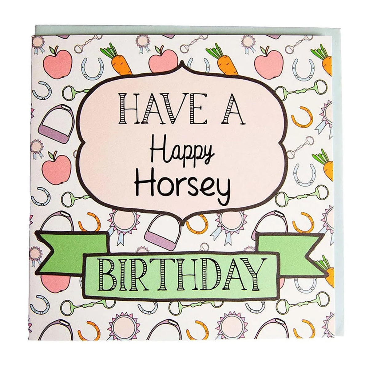Gubblecote Beautiful Greetings Card Happy Horsey Birthday