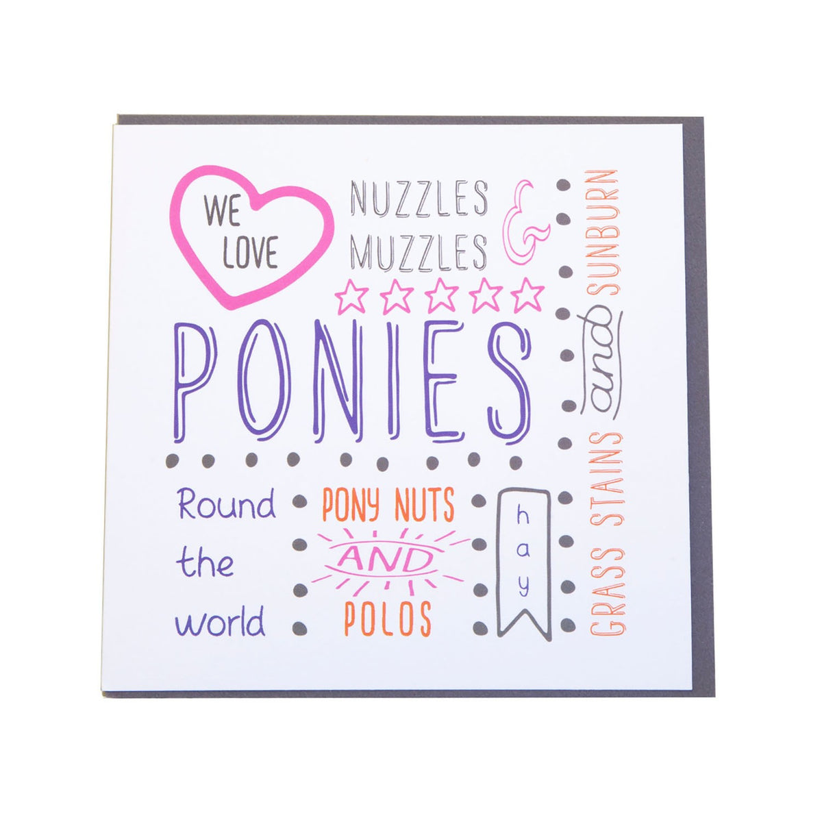 Gubblecote Beautiful Greetings Card Pony Craft