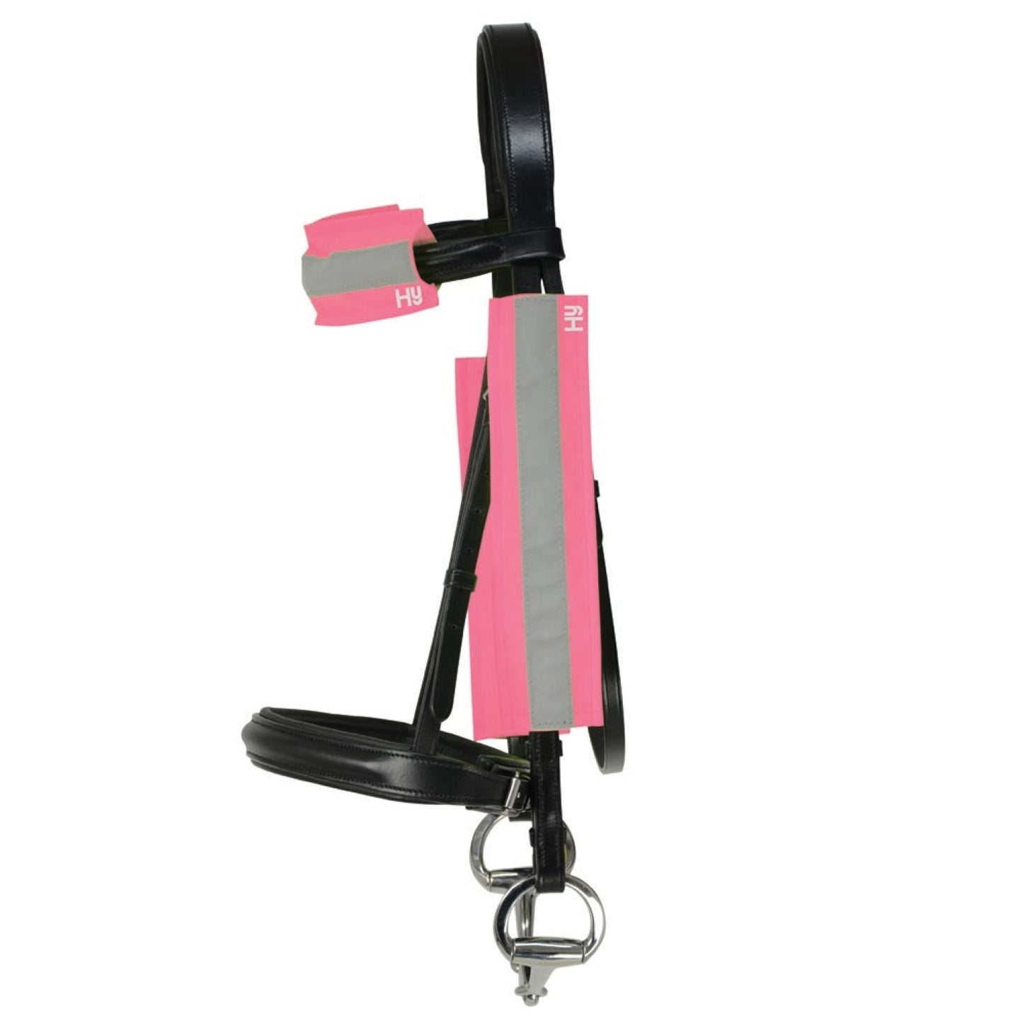 Reflector Bridle Bands by Hy Equestrian Pink