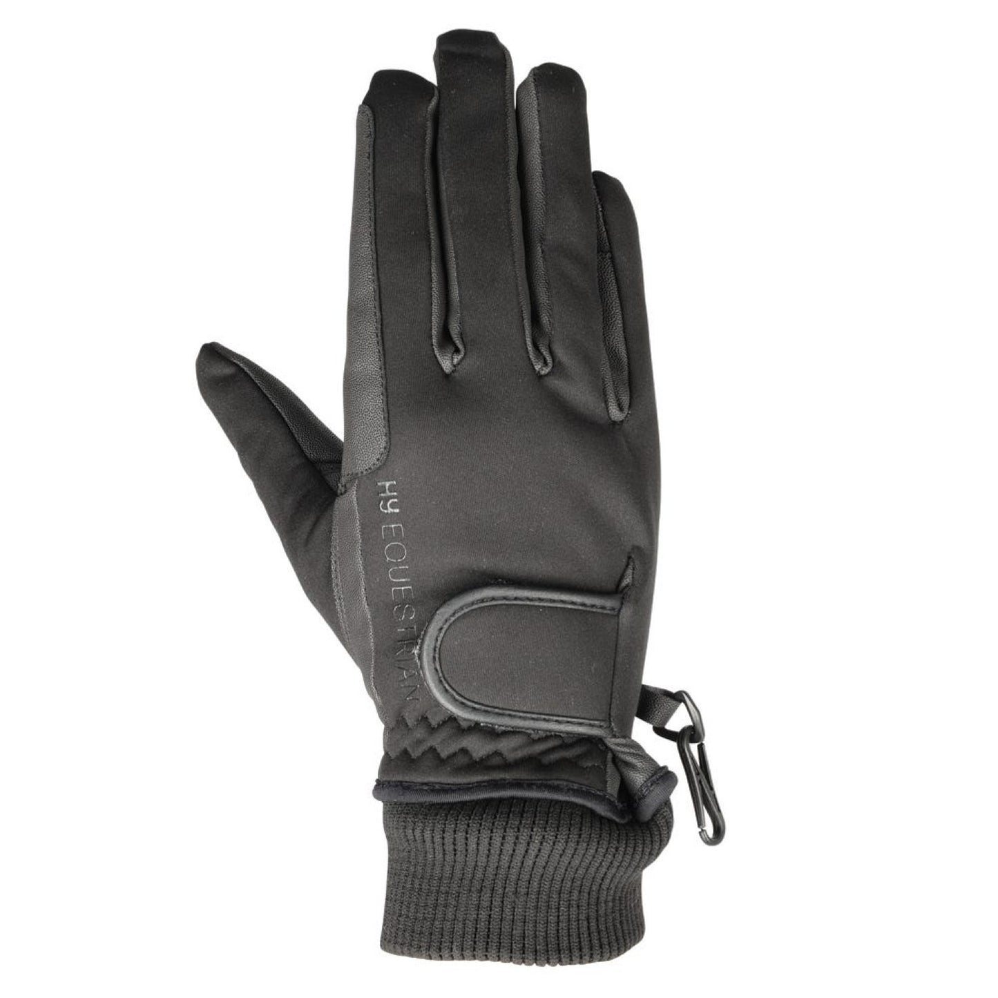 Hy Equestrian Ultra Warm Softshell Gloves Black - Large
