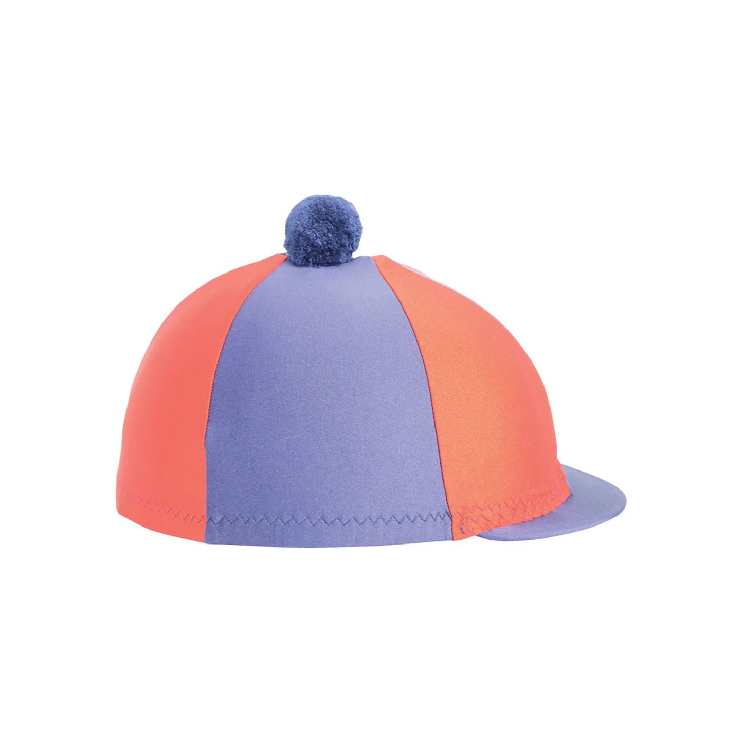 Hy Equestrian Two-Tone Lycra Silks with Bobble Navy/Orange