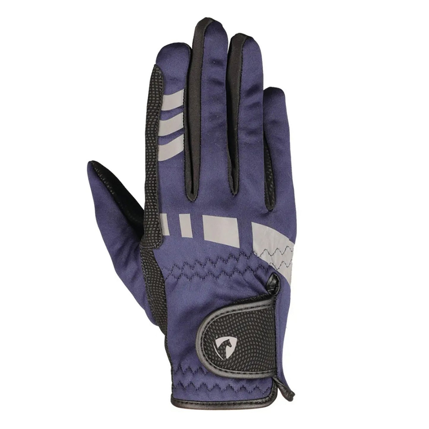 Hy Equestrian Extreme Reflective Softshell Gloves Navy - Medium