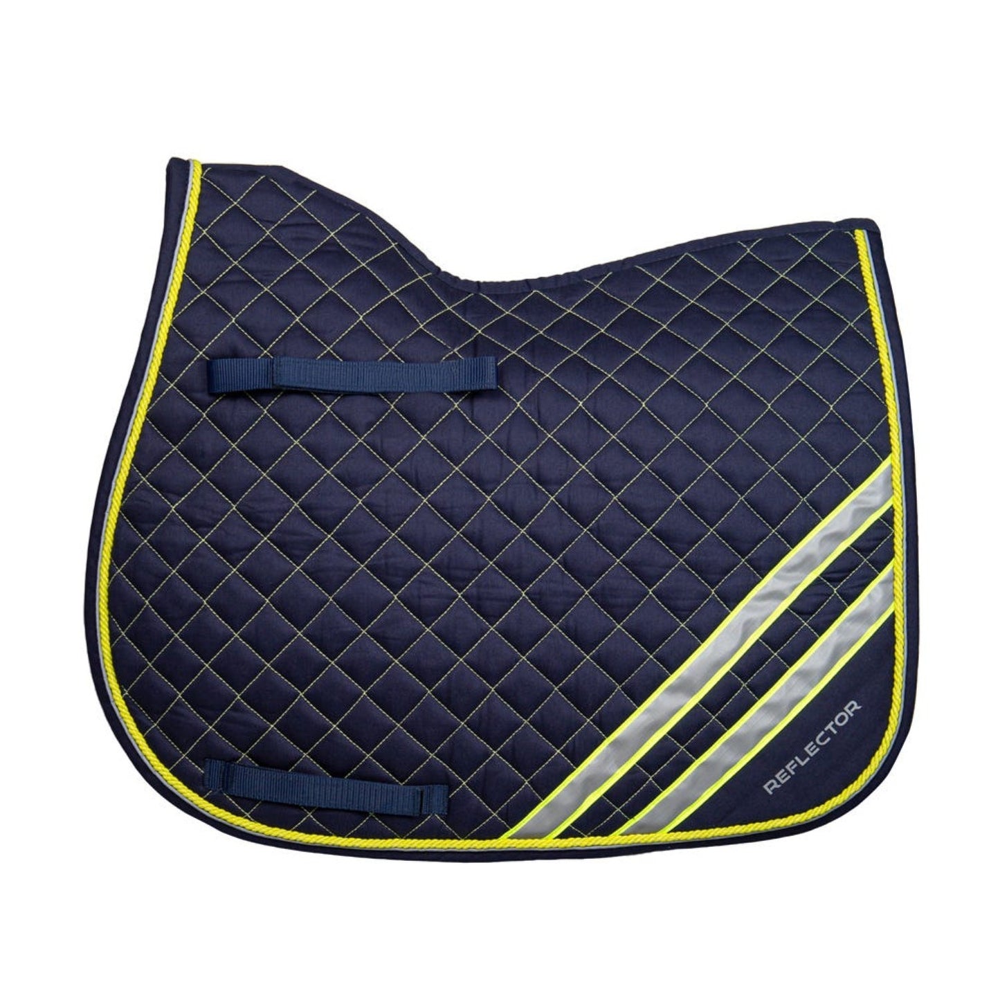 Reflector Saddle Pad by Hy Equestrian Yellow/Silver - Pony