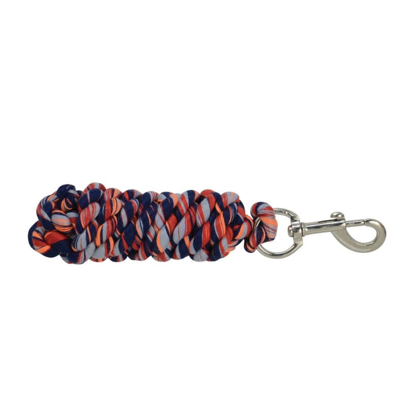 Hy Equestrian Three Toned Lead Rope Grey/Red/Navy/Orange - 2 M