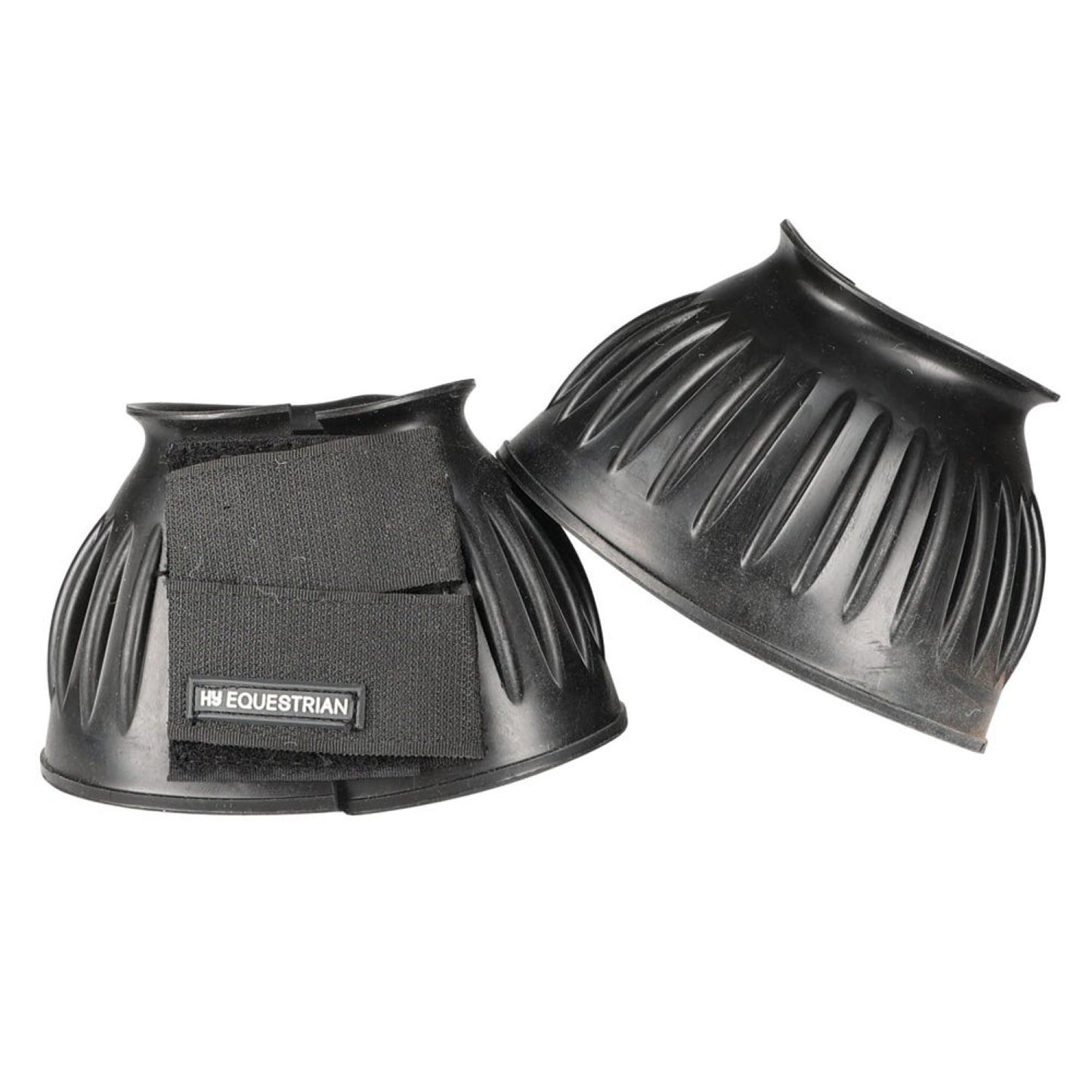 Hy Equestrian Rubber Over Reach Boots Black - Large