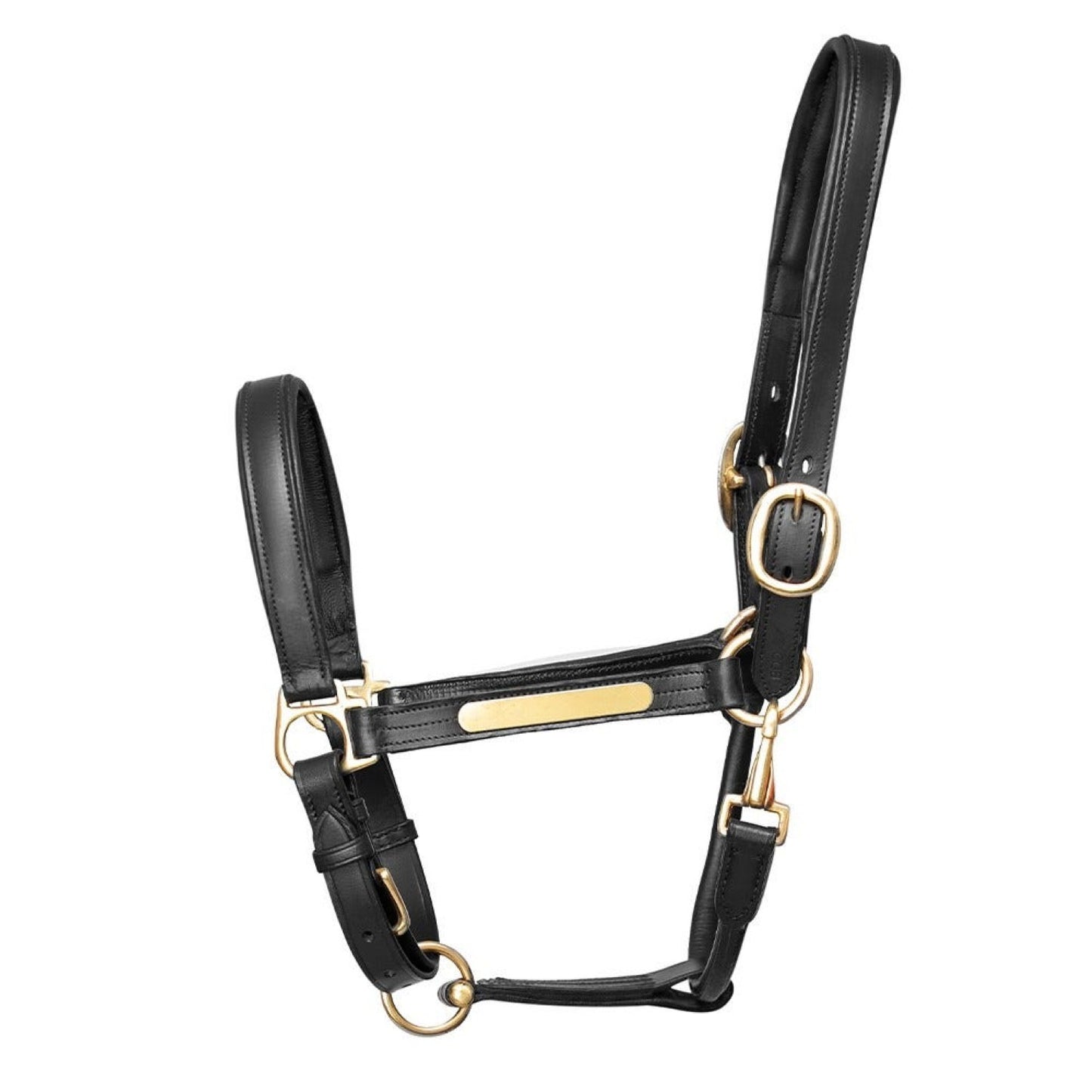Hy Equestrian Leather Headcollar Black - Full