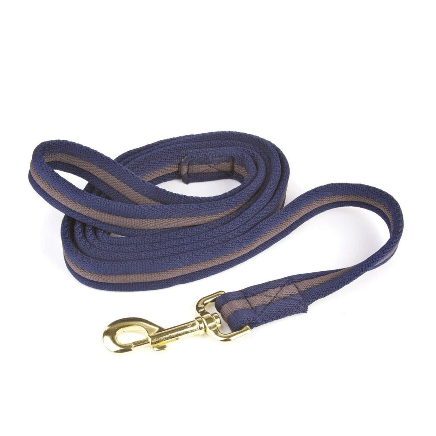 Hy Equestrian Soft Webbing Lead Rein without Chain Navy/Grey