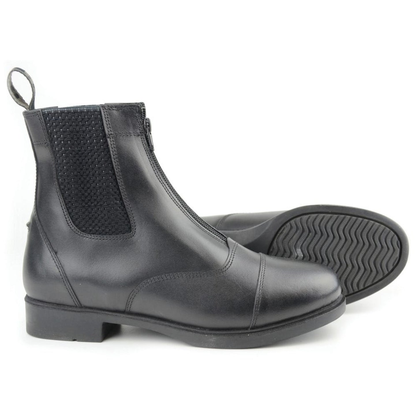 Hy Equestrian Canterbury Zip Jodhpur Boots Adult Black - Size 5