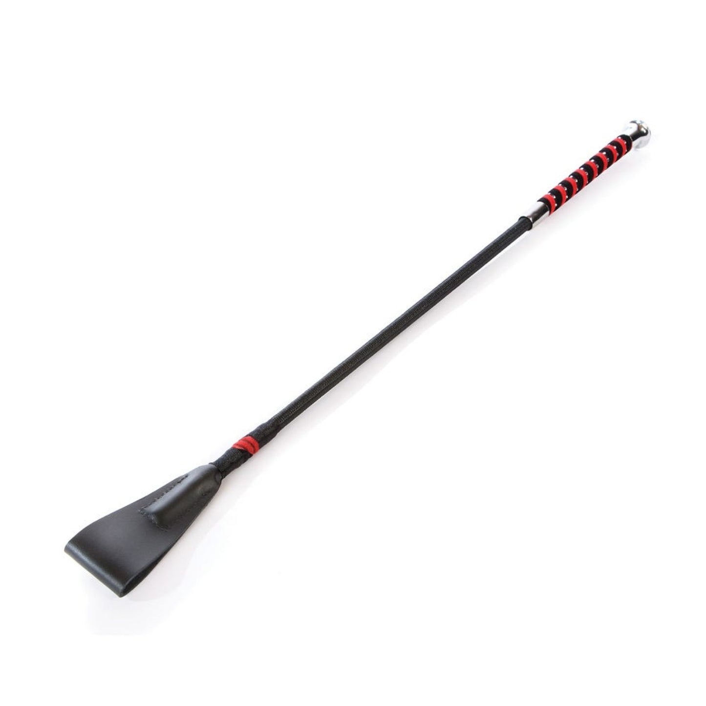 Hy Equestrian Diamante Riding Whip Red/Black - 66 Cm