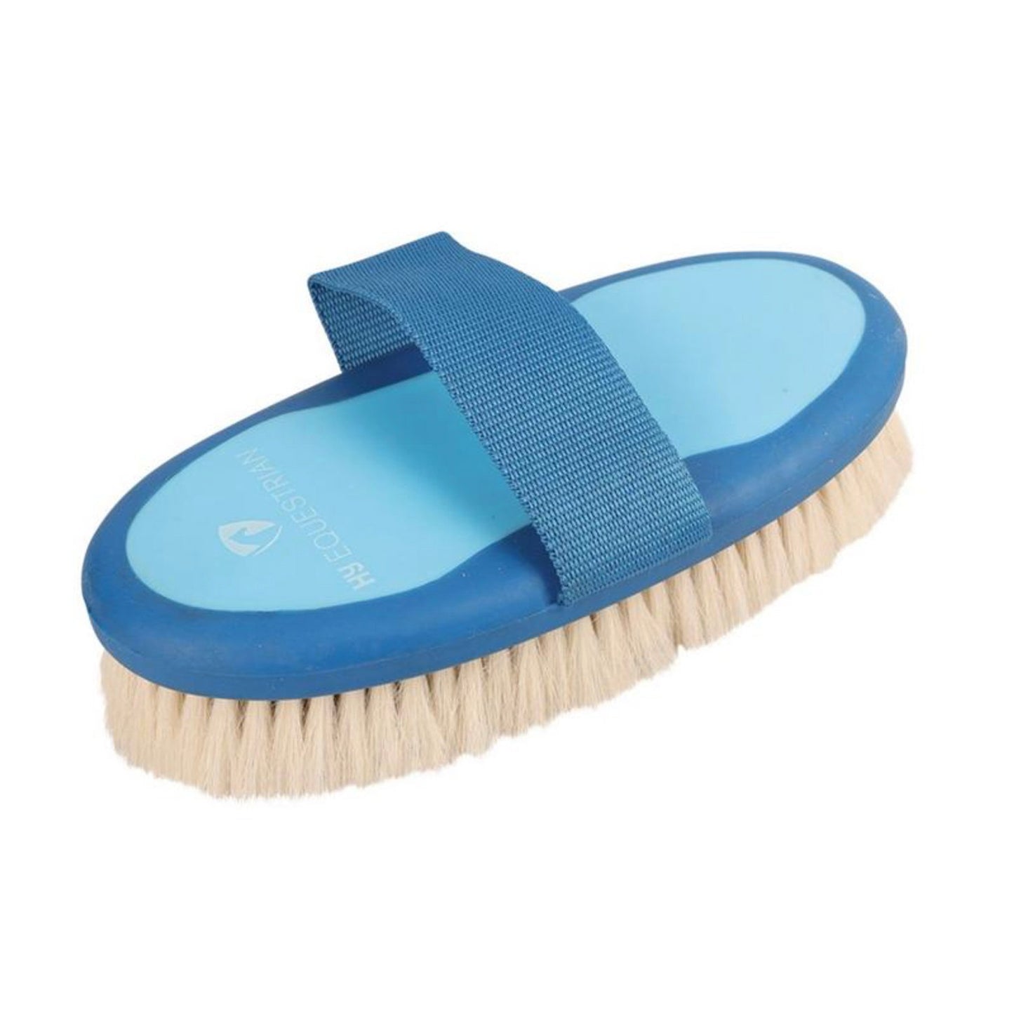 ProGroom Two-Tone Body Brush with Goat Hair by Hy Equestrian Blue/Light Blue