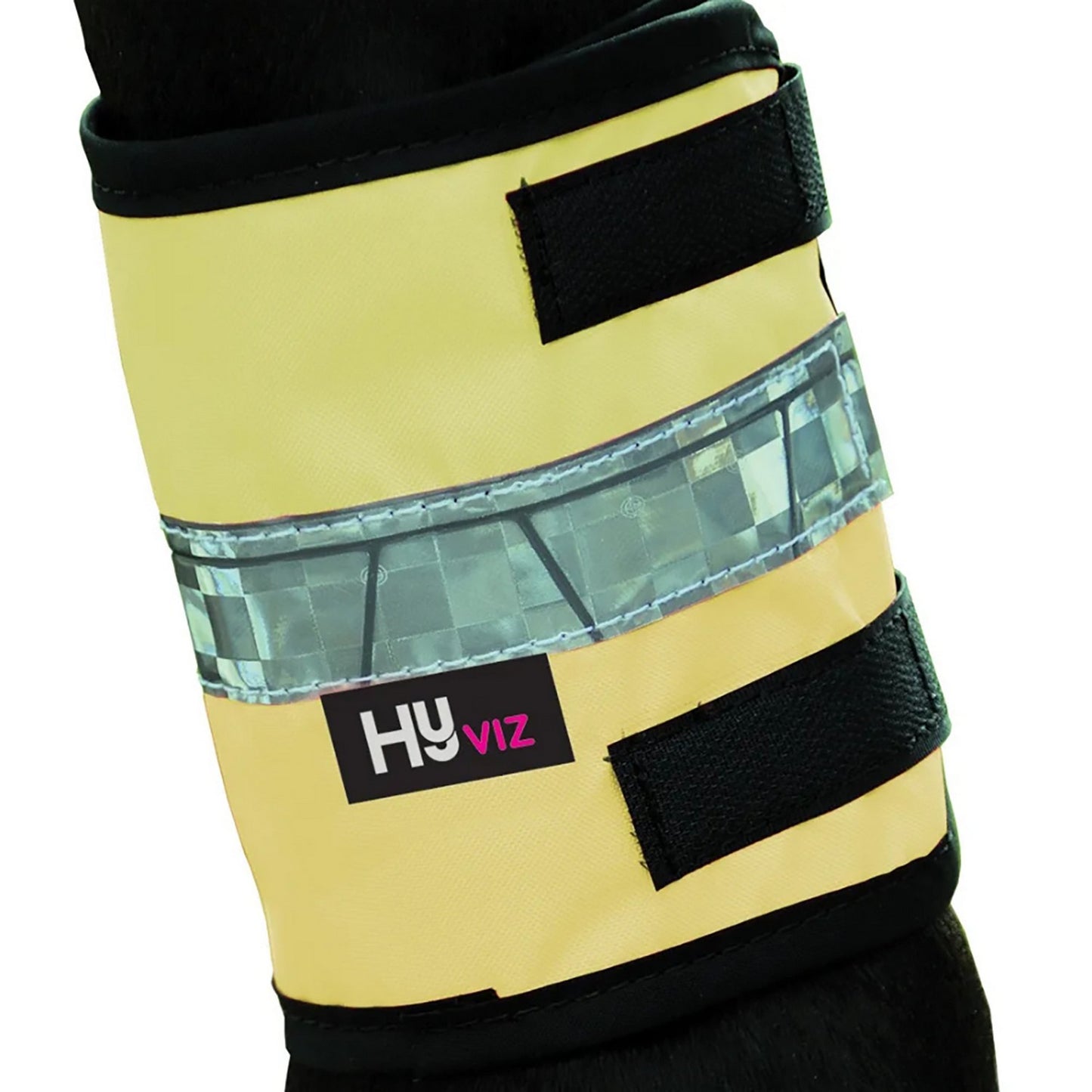 Reflector Retro Horse Leg Wraps by Hy Equestrian Yellow/Navy - Pony