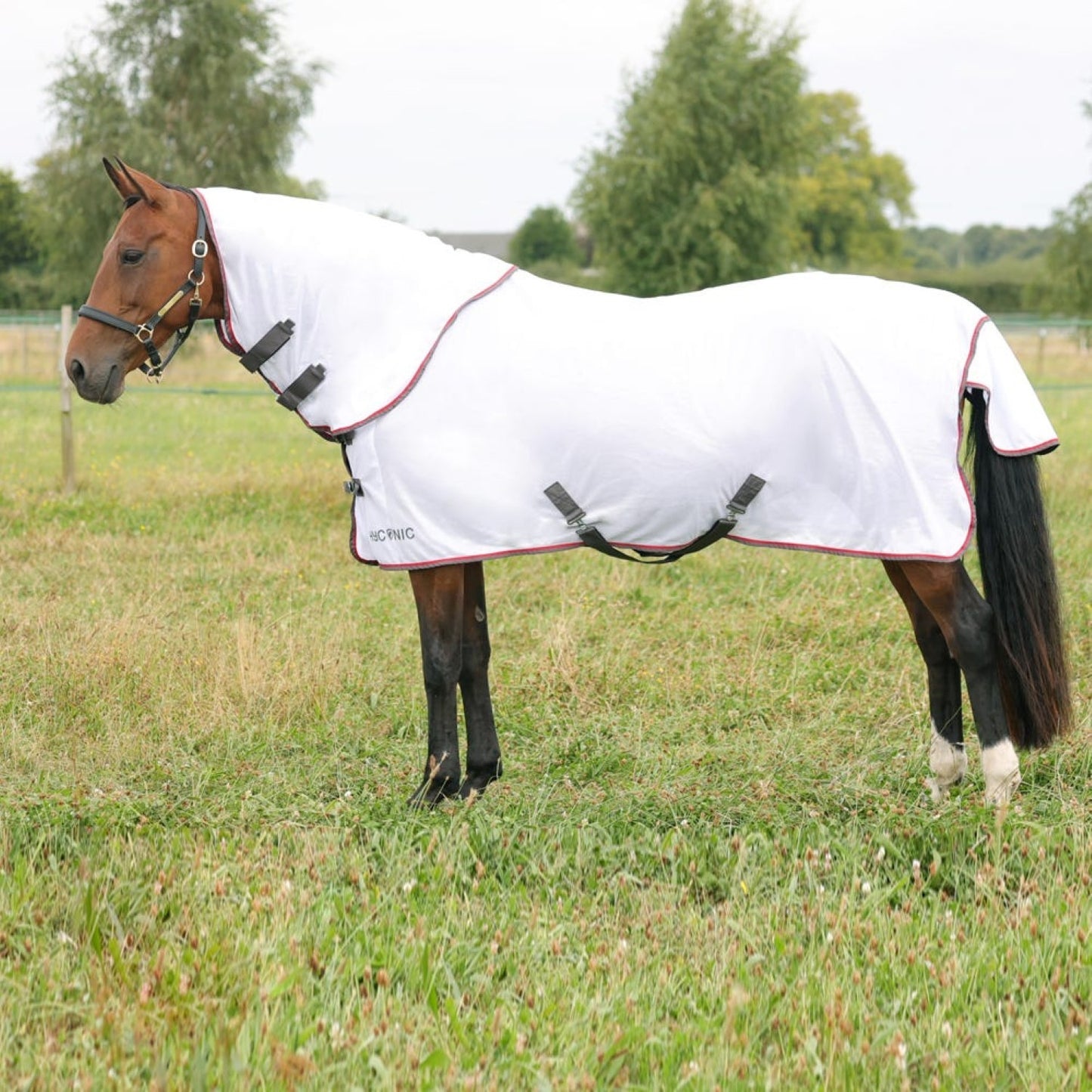 HyCONIC Fly Rug with Detachable Neck White - 7' 3"