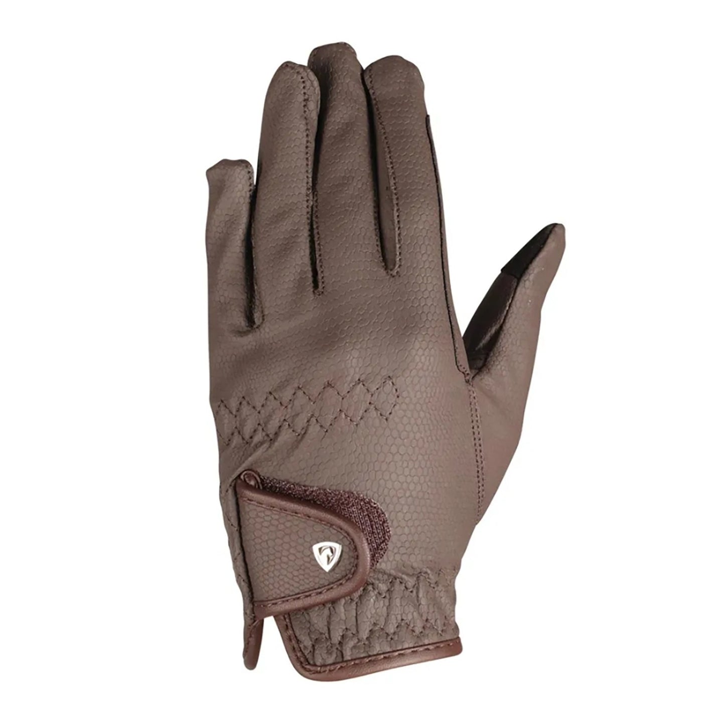 Hy Equestrian Cottenham Elite Riding Gloves Brown - Xlarge
