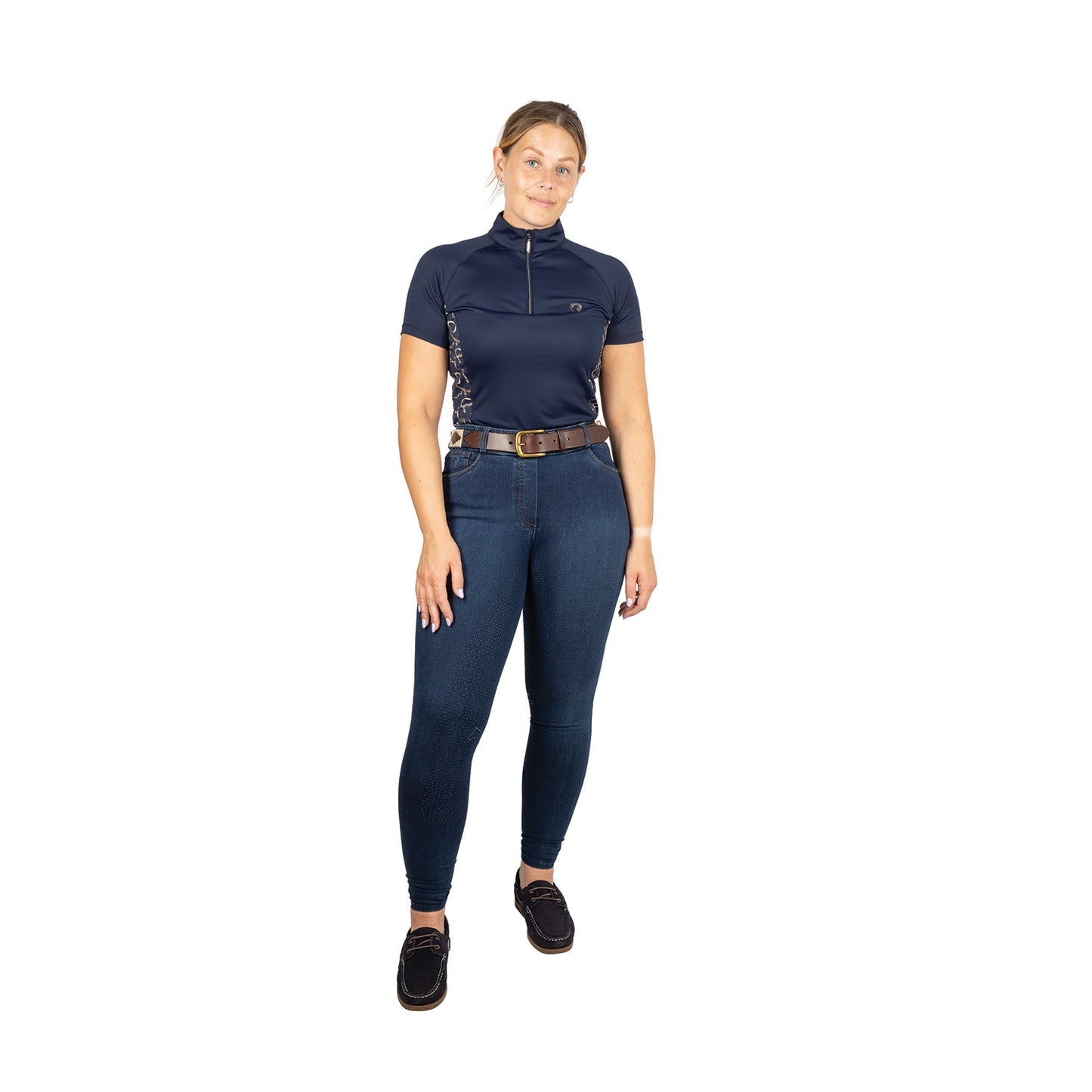 Hy Equestrian Elevate Style Denim Breeches Dark Blue - 32"