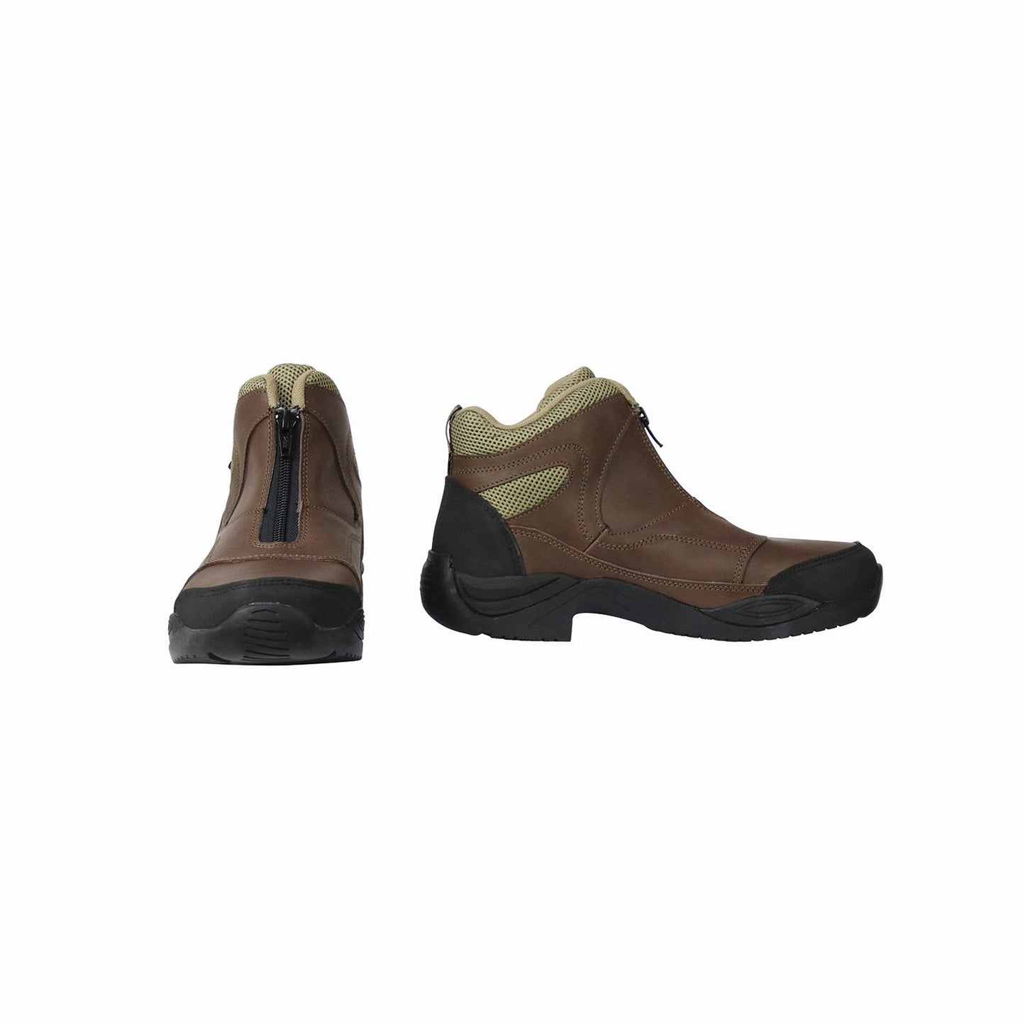 ProTerrain Cromford Short Zip Boots by Hy Equestrian Brown - Size 4 (37)