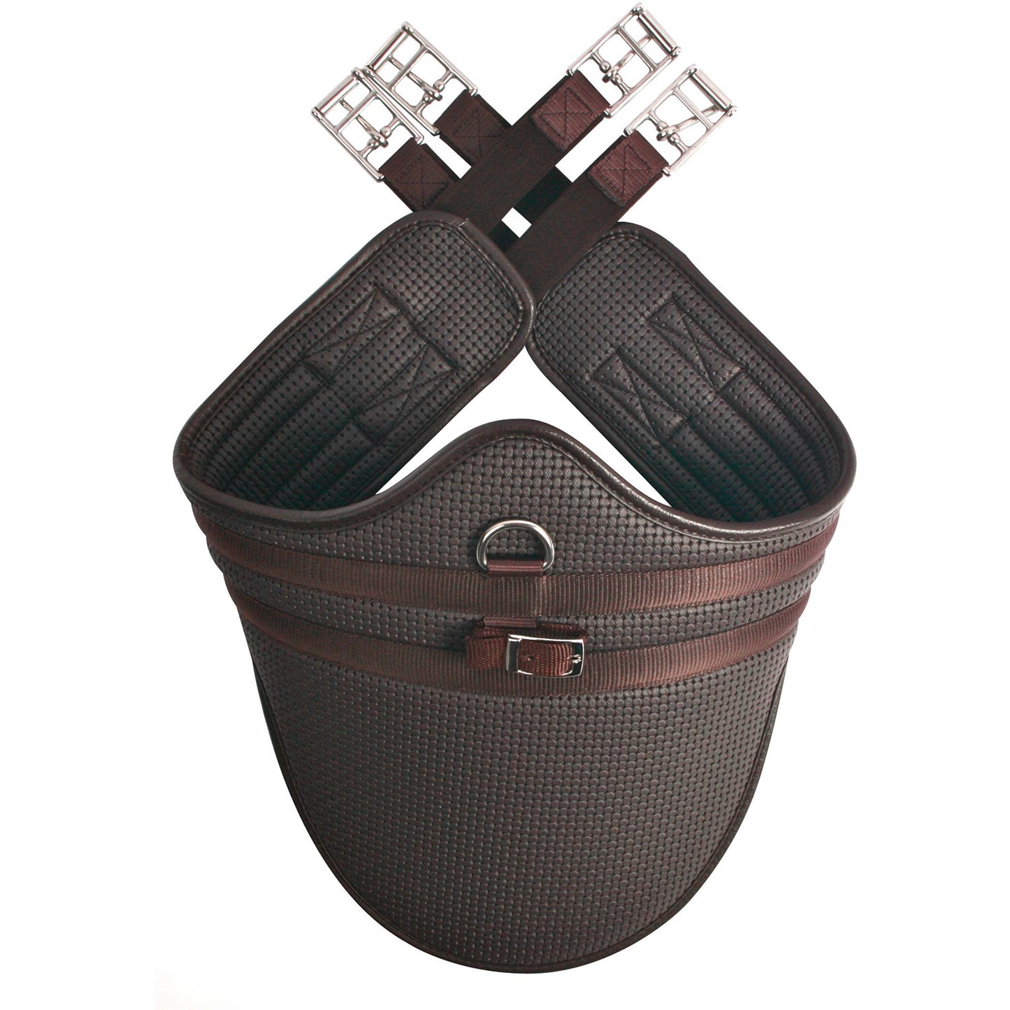 Hy Equestrian Waffle Stud Girth Brown - Long 48"