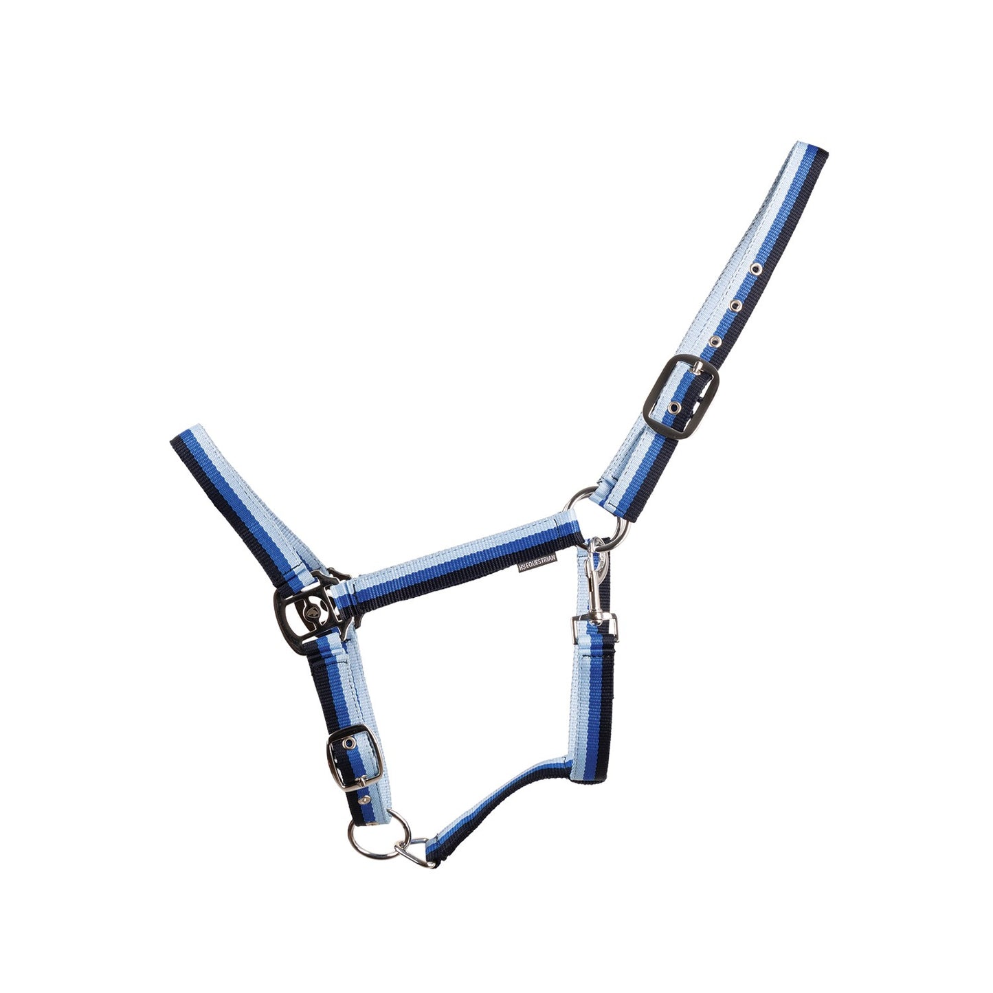 Hy Equestrian Trinity Headcollar Navy/Blue/Light Blue - Pony