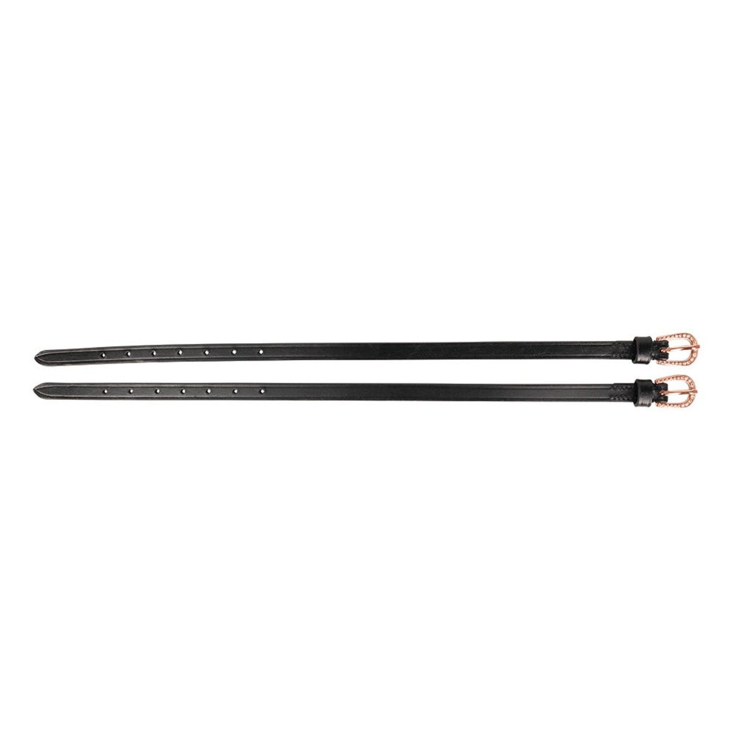 Hy Equestrian Diamante Spur Straps Child Black/Rose Gold