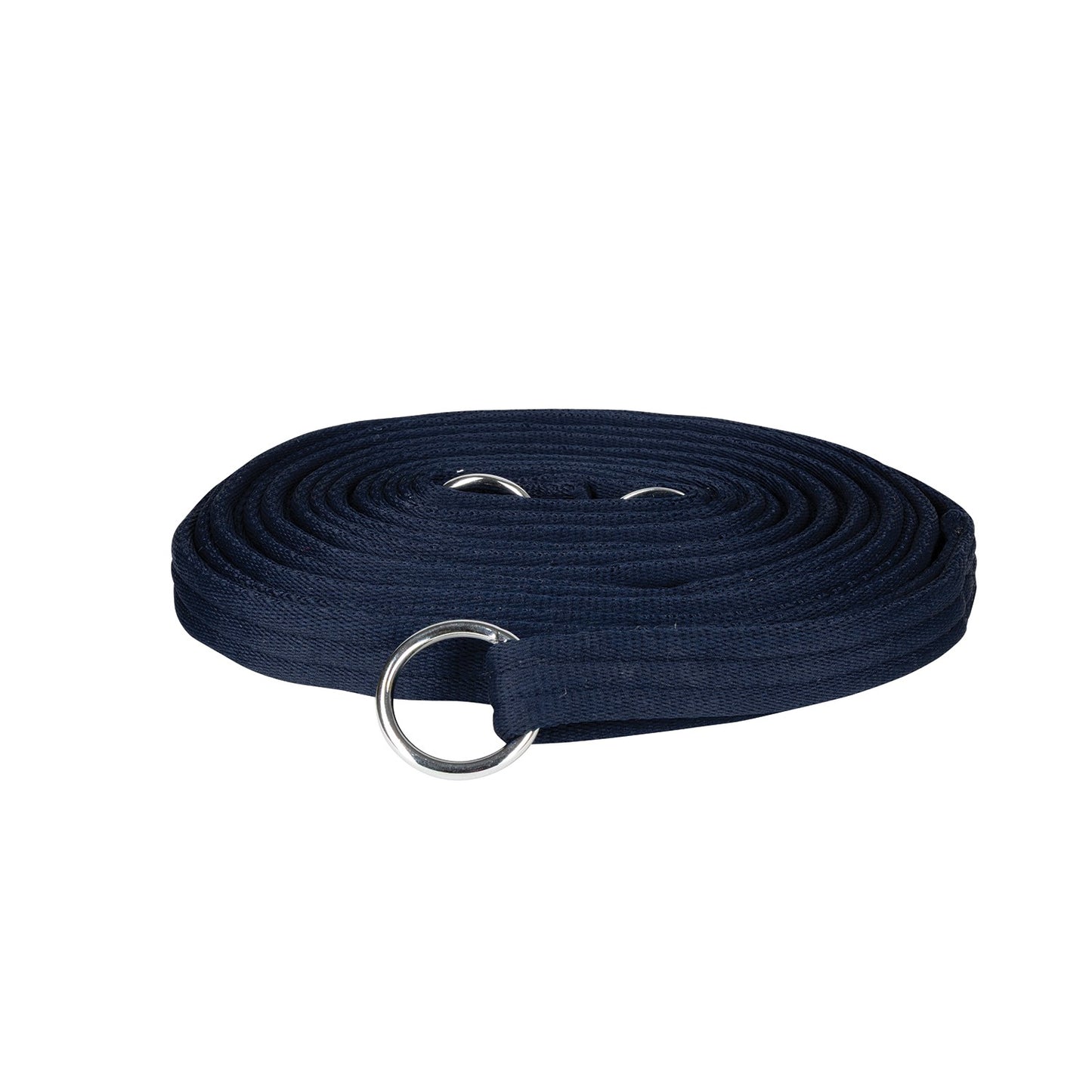 Hy Equestrian Soft Webbing Lunge Rein with Swivel Clip Navy - 8 M
