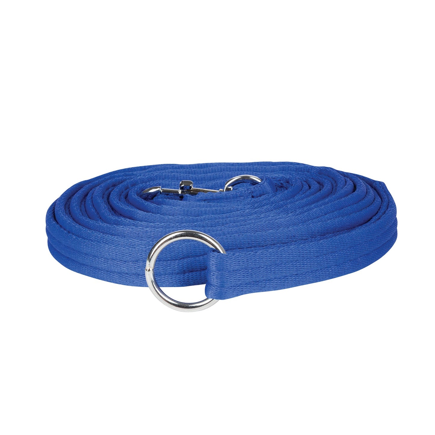 Hy Equestrian Soft Webbing Lunge Rein with Swivel Clip Blue - 8 M