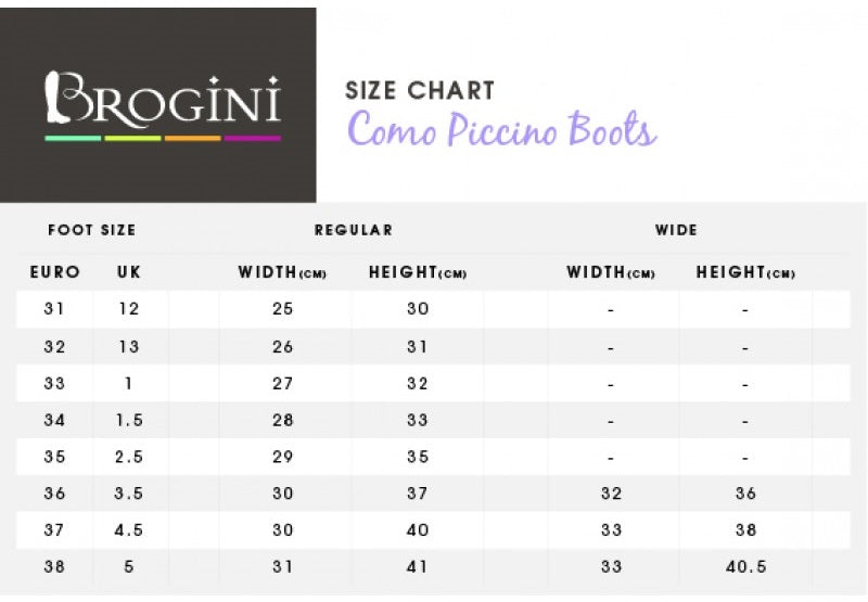 Brogini Como Piccino YR Boots Childs Silver Top