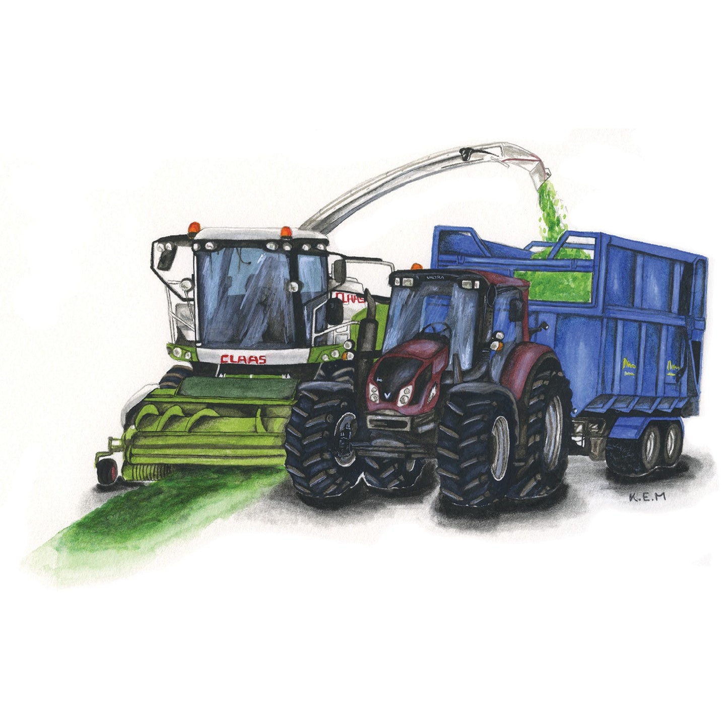 Kevin Milner Countryside Cards Silage Time