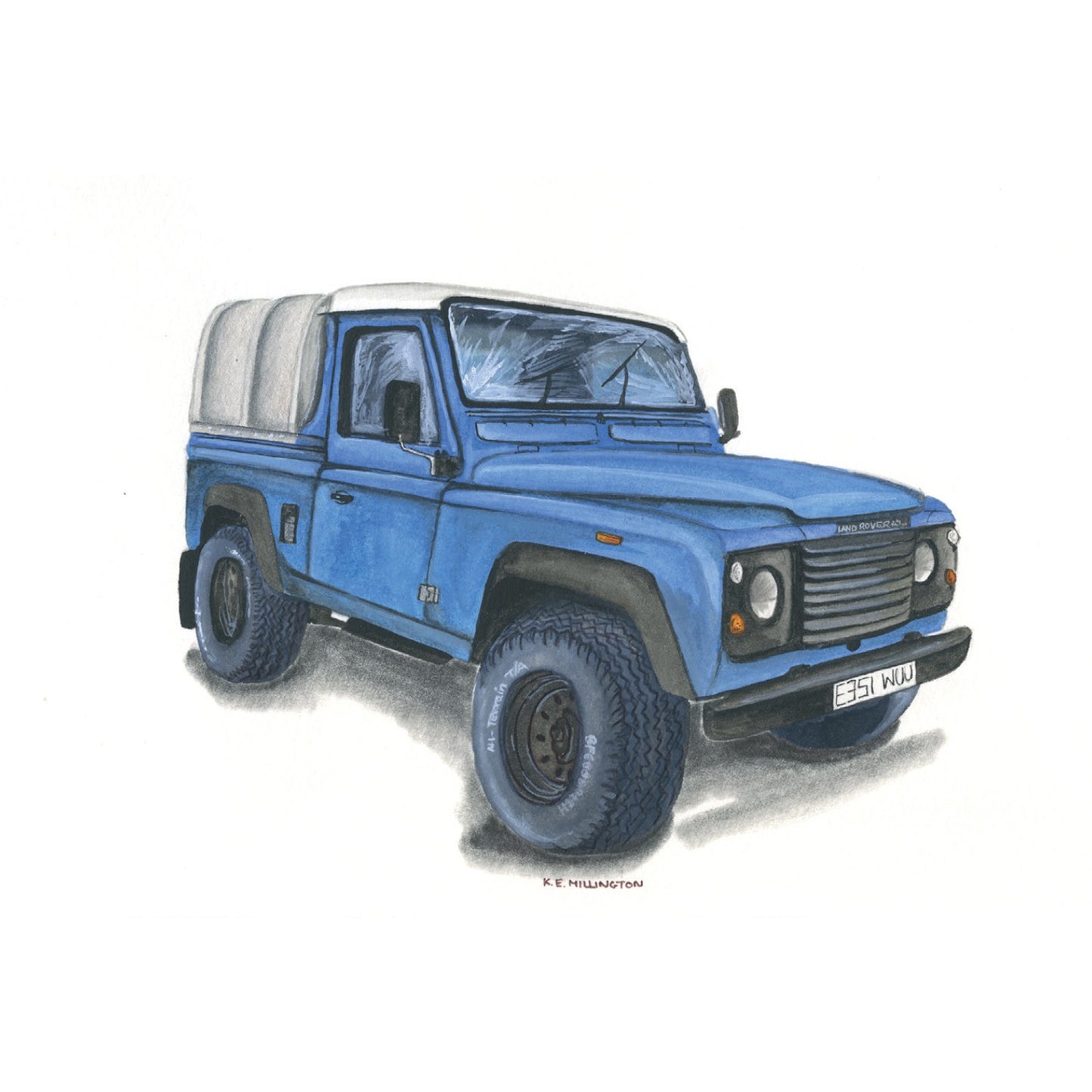 Kevin Milner Countryside Cards Landrover Defender