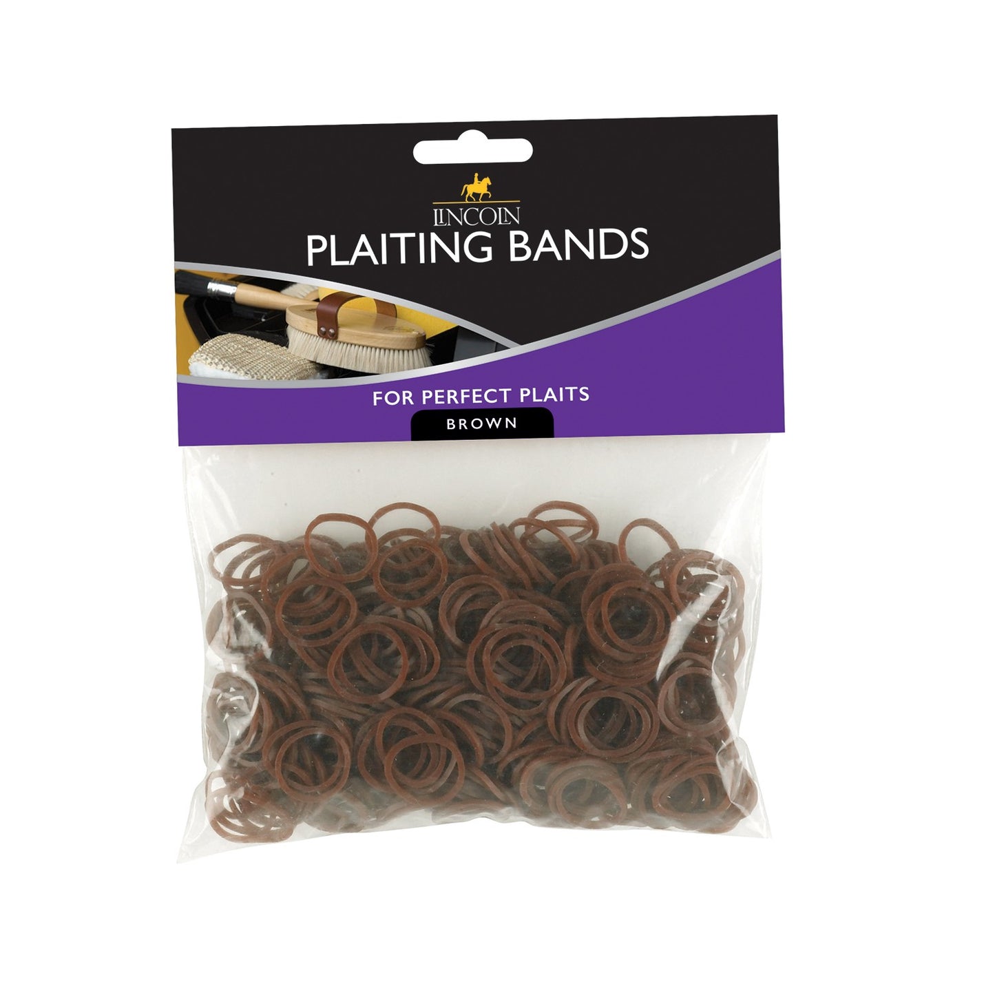 Lincoln Plaiting Bands Brown - 20 Pack