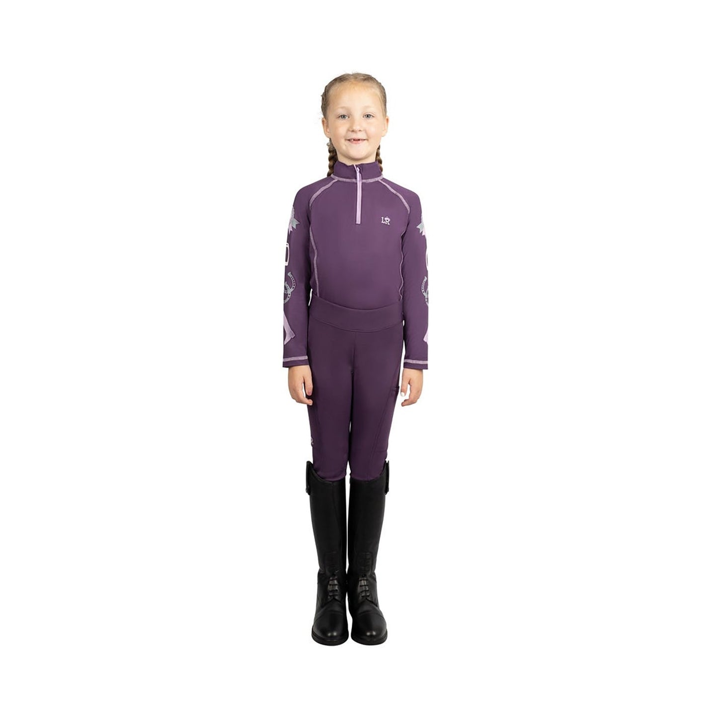 Little Rider Giddy Up Gymkhana Baselayer Purple/Lilac - 3/4 Years