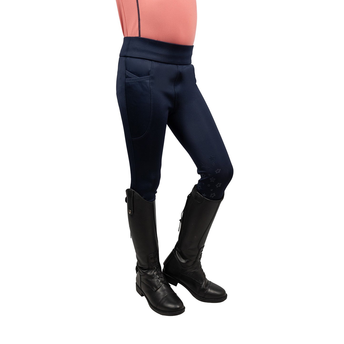 Little Rider Elevate Selena Riding Tights Navy/Pink - 3/4 Years