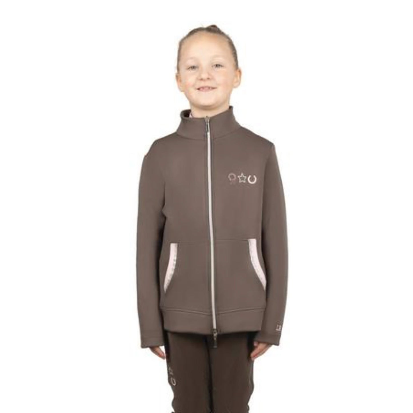 Little Rider Lucky Pony Zip Jacket Grey/Pink - 3/4 Years