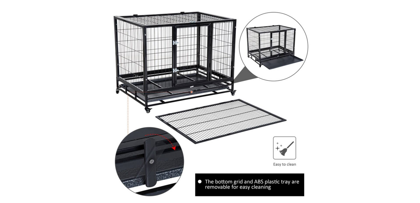 PawHut Dog Cage D02-020 750 x 920 x 620 mm Black