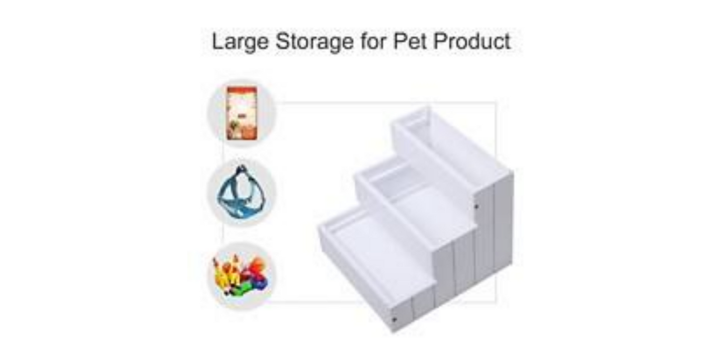 PawHut Pet Stairs D06-065WT 380 x 405 x 445 mm White