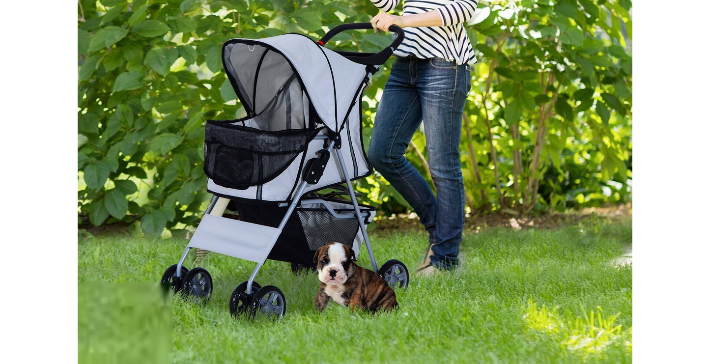 PawHut Pet Stroller D00-058GY 970 x 750 x 450 mm Silver