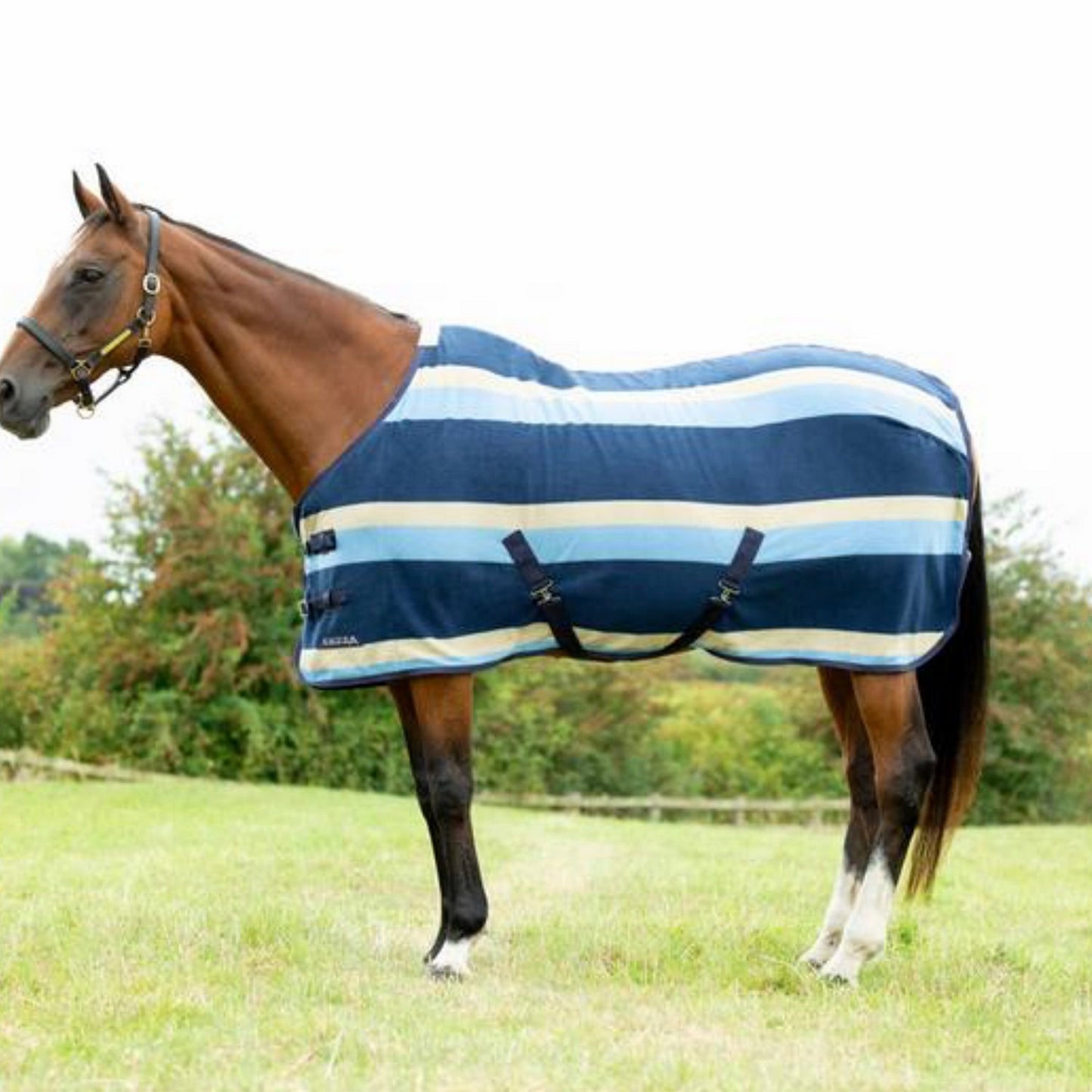 StormX Empra Newmarket Fleece Rug Navy/Blue/Beige - 6' 6"