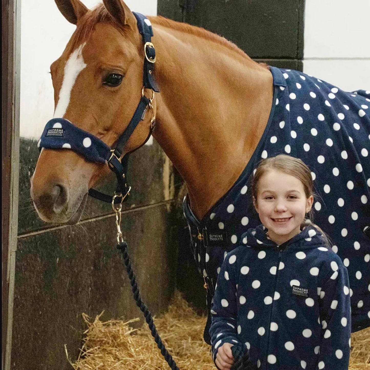 Supreme Products Dotty Fleece Headcollar & Lead Rope