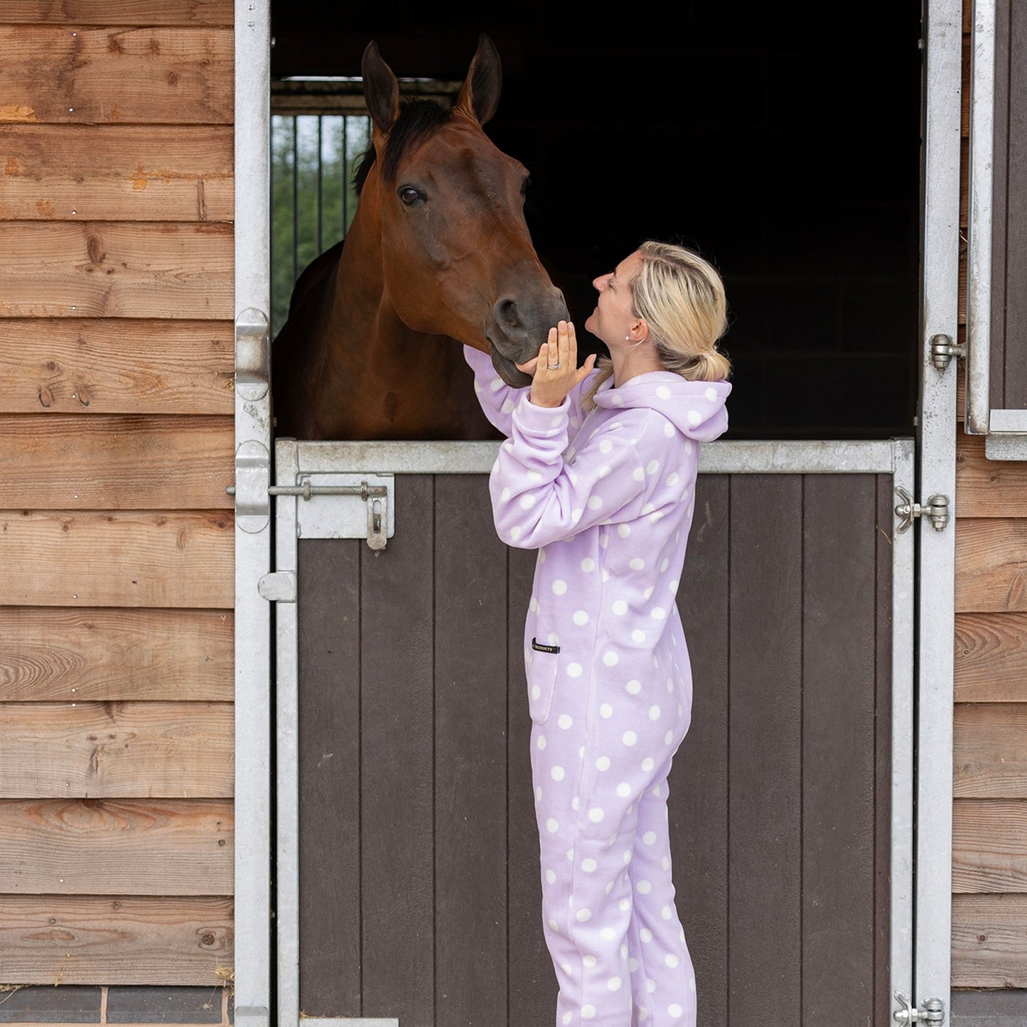 Supreme Products Dotty Fleece Onesie - Adult