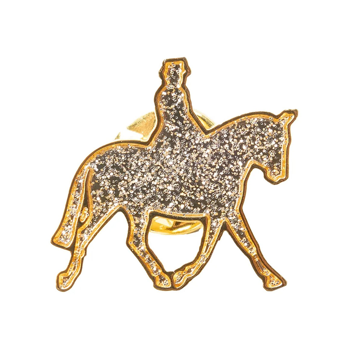 Supreme Products Glitz & Glam Horse & Rider Tie Pin Gold/Silver
