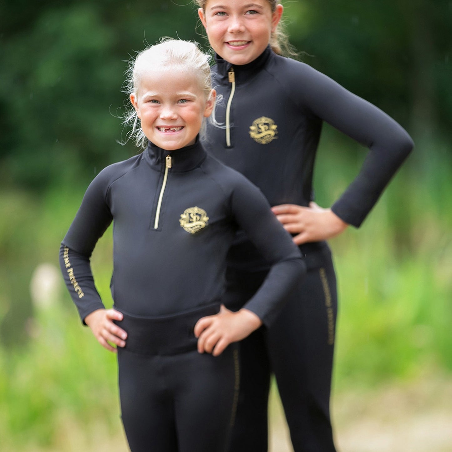 Supreme Products Junior Show Rider Baselayer Black/Gold - 13/14 Years