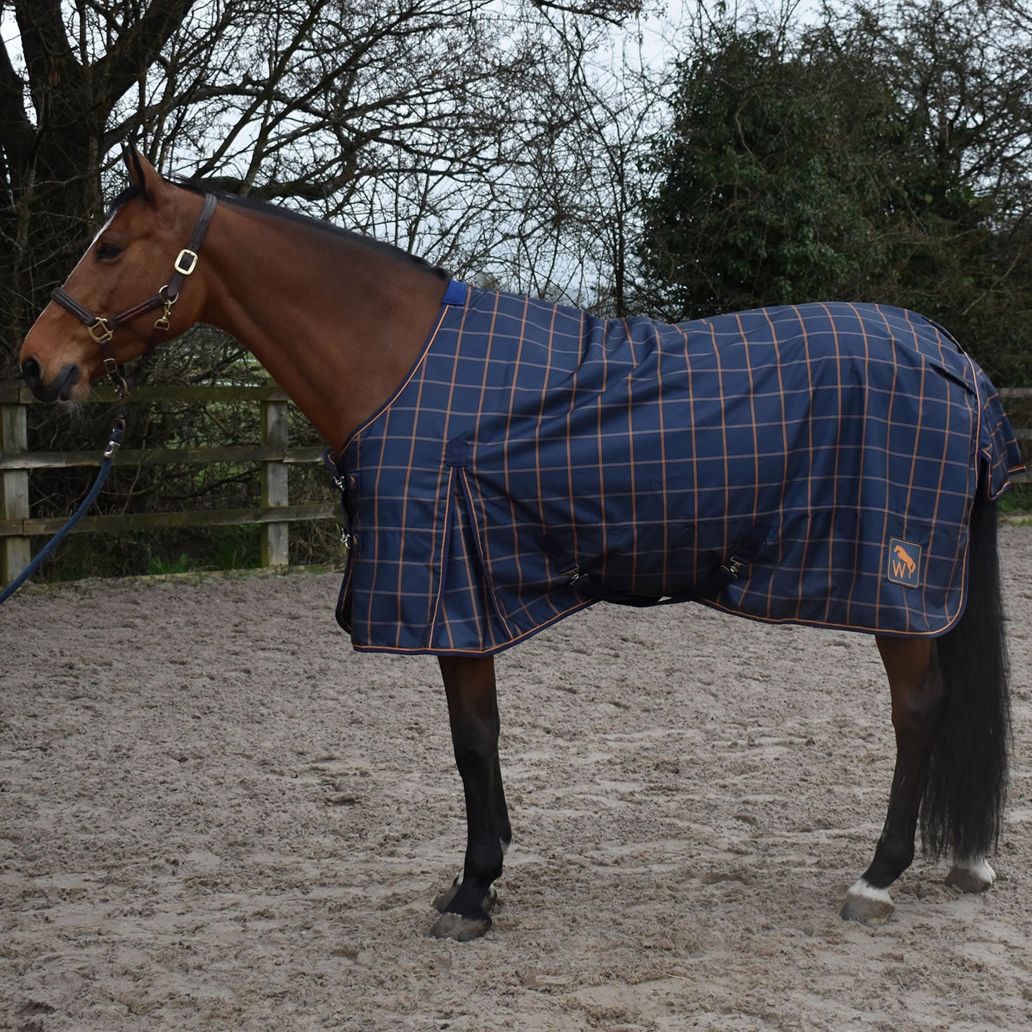 Whitaker Jacob Lightweight Turnout Rug 0 Gm Navy/Orange
