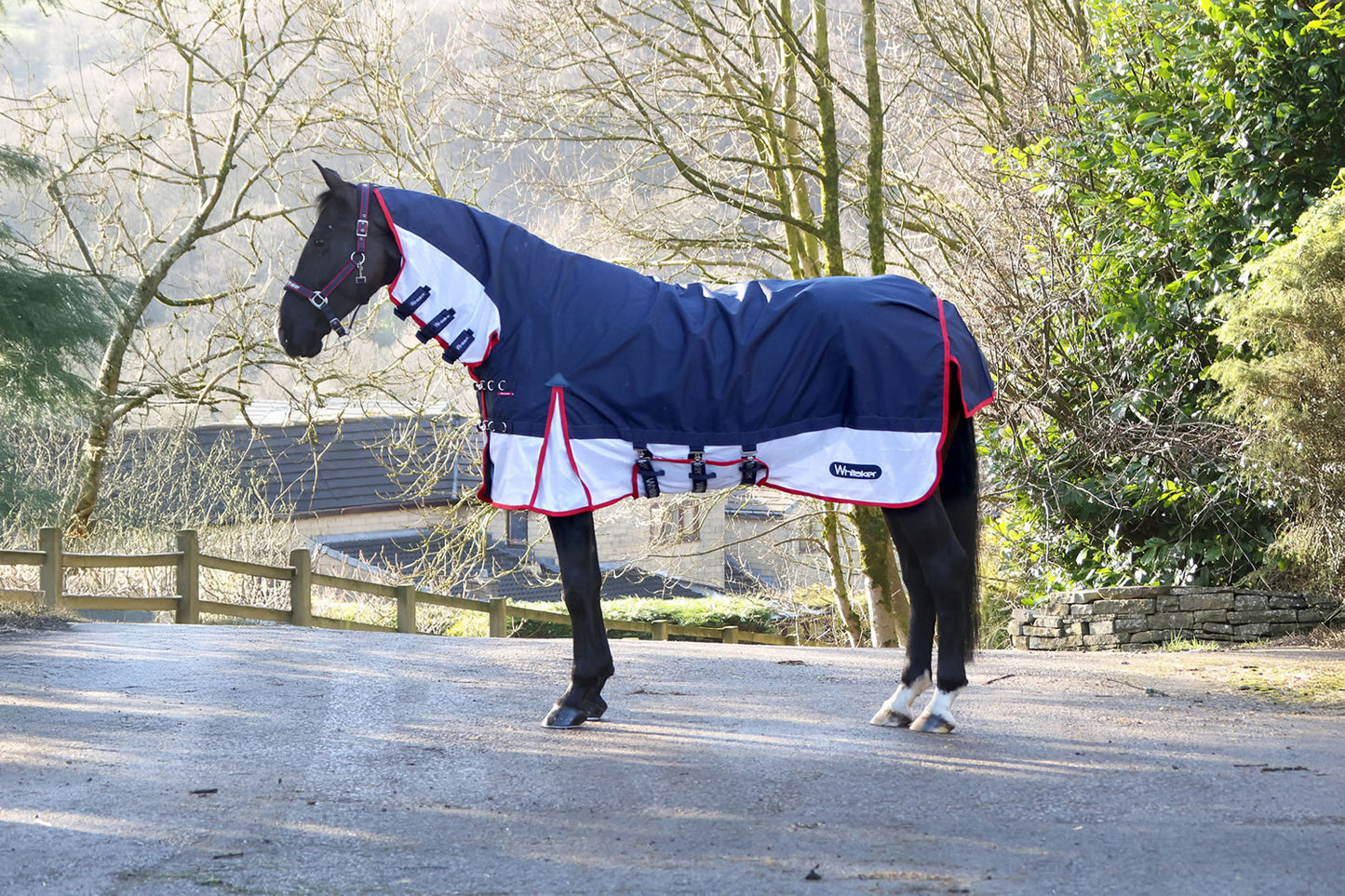 Whitaker R462 Rastrick V2 Airflow Fixed Neck Turnout Rug Navy